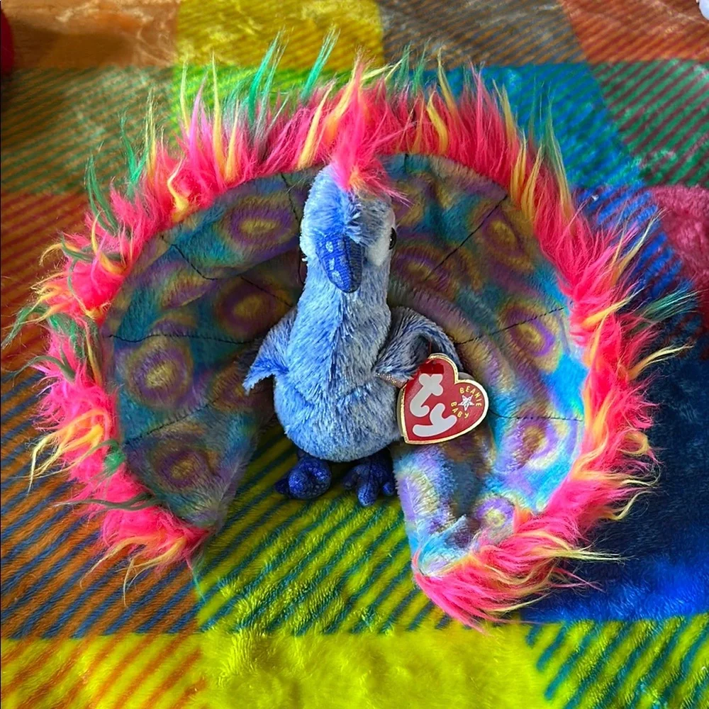 Ty Flashy the Peacock Beanie Baby